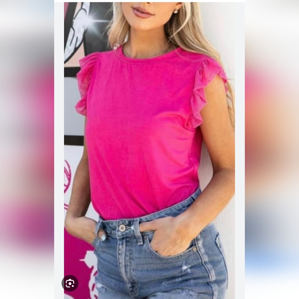 DKNY Tulle Blouse EUC Sz L EUC
